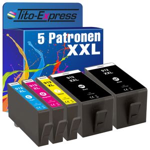 Tito-Express 5er Set ersetzt HP 912 XL 912XL für HP Officejet (Pro) 8012 8014 8015 8024 8022 8024 8025 8030