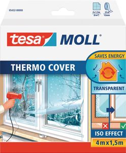 tesa MOLL Thermo Cover Fensterisolierfolie 4,0 m x 1,5 m durchsichtig