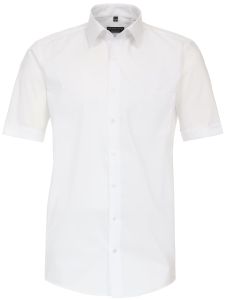 REDMOND Übergrößen Kurzarmhemd Brusttasche Weiß 2XL Comfort Fit