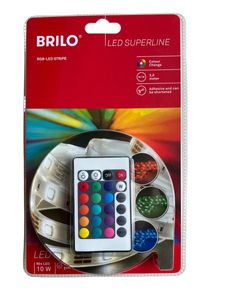 Brilo 3 Meter LED SUPERLINE XL LED Streifen Farbwechsel, selbstklebend und kürzbar, Fernbedienung