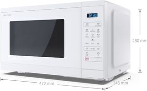 SHARP YC-MS252AE-C Mikrowelle, 900W, 11 Leistungsstufen, Auftaufunktion, Kristallweiß