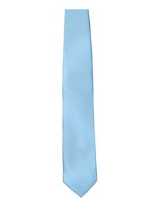 TYTO Unisex saténová kravata TT901 Blau Light Blue 144 x 8,5cm