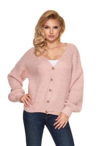 PeeKaBoo Damen kurz Übergröße Strickjacke Sarkad Hell-Pink Universal-