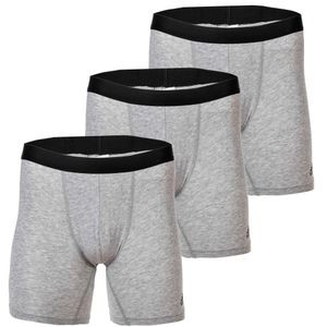adidas Herren Boxershorts, 3er Pack - Boxer Briefs, Active Flex Cotton, Logo, 3 Streifen Grau M