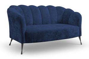 2-Sitzer Sofa Couch ADRIA eureka 2127 schwarz Muschel 155 x 78 x 83cm