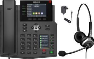 GEQUDIO GX5+ IP-Telefon Set mit Netzteil & Headset