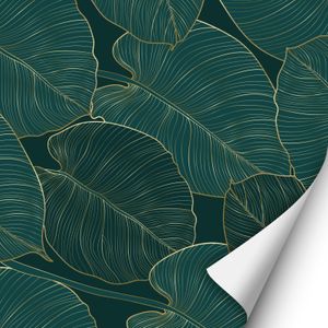 2 x 0,9 m selbstklebende Folie - Blätter Dschungel grün (16,66 €/m²) Klebefolie Dekorfolie Möbelfolie