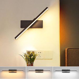 1pcs 30cm LED Wandleuchte Innen, 330° drehbare Wandlampe 3 Lichtfarbe Spiegelleuchte Leselampe für Schlafzimmer Wohnzimmer Korridor