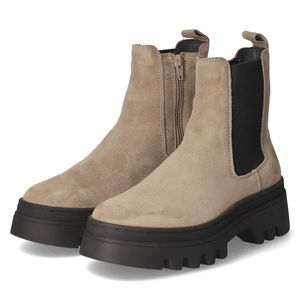 Apple of Eden Damen Chelsea Boots/ Stiefeletten Beige Rauleder Größe: 39