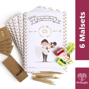 WeddingTree Hochzeitsmalbuch für Kinder mit Stiften – Als Gastgeschenke Hochzeit Kinder (wp)