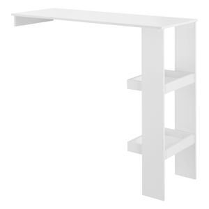 Barový stůl Sölvesborg 120x45x106cm Barový stůl k montáži na stěnu s policemi Bílý