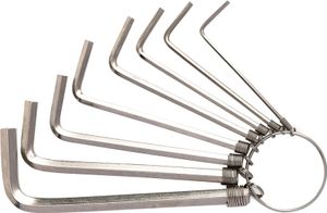 Deli Tools EDL3080, L-förmiger Sechskantschlüssel-Satz, Metrisch, 8 Stück(e), Chrom-Vanadium-Stahl, 1.5,2,2.5,3,3.5,4,5,6 mm, Chrom