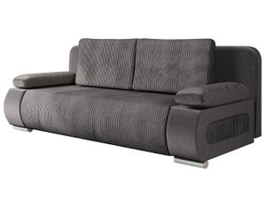 MIRJAN24 Schlafsofa Emma Cord, Sofa mit Bettkasten und Schlaffunktion, Polstersofa Couch vom Hersteller (Farbe: Poso 22 + Kronos 22)