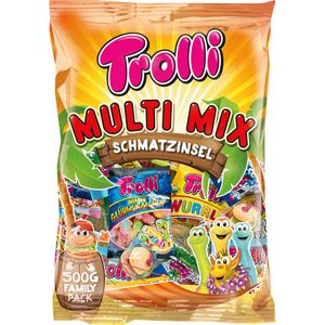 Trolli Mini Fruchtgummi Multi Mix Schmatzinsel Family Pack 500g