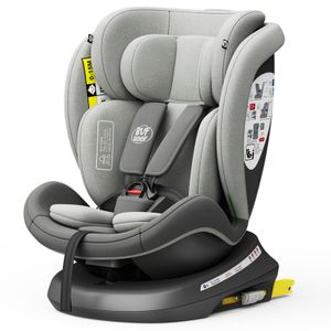 TWT I SIZE Plus DELUXE DuoGrau Kindersitz mit 360 Grad drehbarem Isofix-System-BUF BOOF 0, 36 kg