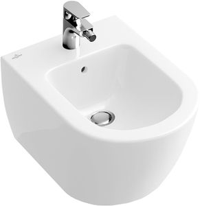 Villeroy & Boch Wand-Bidet compact SUBWAY 2.0 355 x 480 mm, mit Überlauf weiß