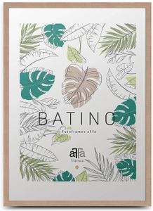 aFFa frames, Batino, Bilderrahmen aus Holz, Hell, Rechteckig, mit Acrylglasfront, HDF-Hintergrund, Hellbraun, 50x70 cm