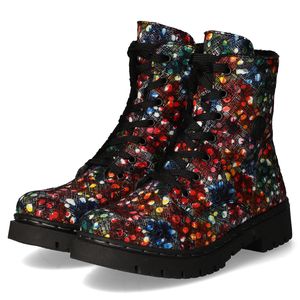 Rieker Schnürstiefel - Multicolor Synthetik Größe: 39 Normal