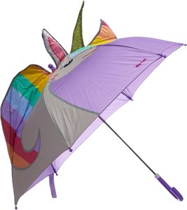 Playshoes - Regenschirm für Kinder - Einhorn - Rosa und Regenbogen, Onesize