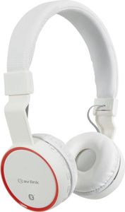 AV:link PBH-10 bezdrátová Bluetooth SD sluchátka, bílá