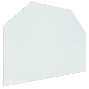 vidaXL Kaminofen Glasplatte Sechseck 80x60 cm