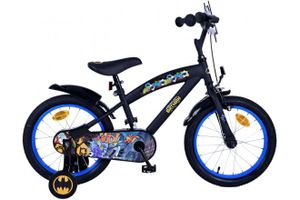 Detský 16-palcový bicykel Batman v čiernej farbe - bezpečnosť, pohodlie a zábava v jednom!