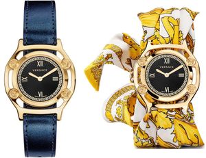 Versace Schweizer Uhr Medusa Frame VEVF00720 (Set, 2-tlg., Uhr mit Lederband und Seidentuch)