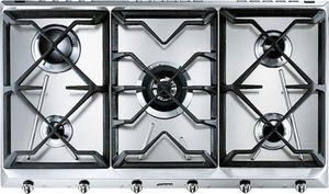 Smeg Contemporanea Srv596gh5 Gaskochfeld 90 Cm Silber  Silber One Size
