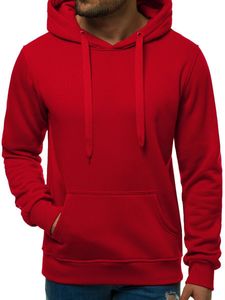 Ozonee Herren-Sweatshirt Rosa mit Kapuze rote L