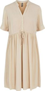 Pieces Otena Kurzarmkleid Beige S Frau Beige S