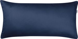 Schöner Wohnen Satin-Kissenbezug einzeln Pure Farbe navy Größe 40x80cm