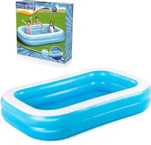 Bestway Nadmuchiwany Basen Rodzinny Prostokątny 262x175x51 cm Niebieski Biały