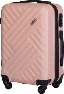 Xonic Design Reisekoffer - Hartschalen-Koffer mit 360° Leichtlauf-Rollen - hochwertiger Trolley mit Zahlenschloss in M-L-XL oder Set (Pastell Rosa M, klein)