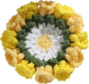 Blumenweb-Untersetzer, rutschfeste Getränkehalter, Tischsets, dekorative gehäkelte Maiglöckchen-Getränkematte, wiederverwendbare Tischmatte, Küchenzubehör Blumenweb-Untersetzer, rutschfeste Getränkehalter, Tischsets, dekorative gehäkelte Maiglöckchen-Getränkematte, wiederverwendbare Tischmatte, Küchenzubehör
