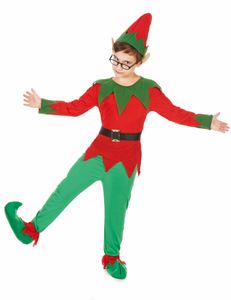 Wichtel Kinderkostüm Weihnachtskostüm rot-grün