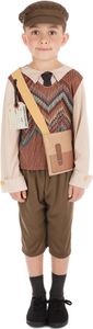 Bristol Novelty - Kostým "Evakuovaný školák" pre chlapcov BN573 (L) (farebný)