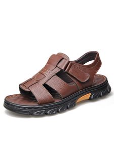 Herren Wandern Sandalen mit Klettverschluss Trekkingsandale Outdoor-Sandalen Offener Zehen Schuhe Braun,Größe:EU 43