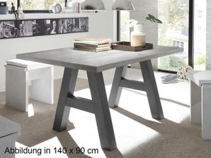 Esszimmertisch Esstisch Tisch Küchentisch Holztisch Speisentisch "Trey IV" Graphit / Beton