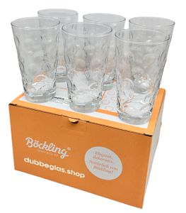 6 x Dubbeglas 0,5 Liter + 6 x "Pfälzer Sprüche" Woideckel - Weinschorle Gläser, Schoppenglas, Pfalz Schorle Gläser, Pfälzer Dubbegläser