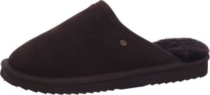 Warmbat Hausschuh Classic Uni Pantoffel Suede Cognac aus Merino-Schafwolle