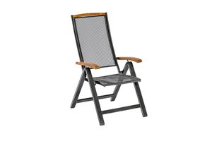 Skládací židle Merxx "Tilos" - grafitový hliníkový rám s akátovým dřevem