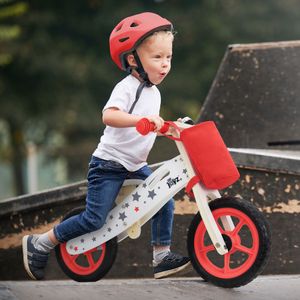 Joyz Laufrad für Kinder, 85x54 cm, Rot, aus Holz, ab 2 Jahren