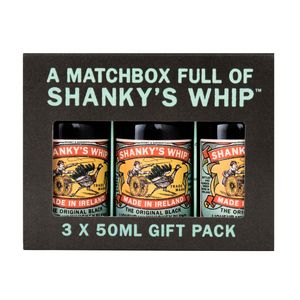 Shanky's Whip Irish Whiskey Liqueur Matchbox 3x 50ml Miniaturen