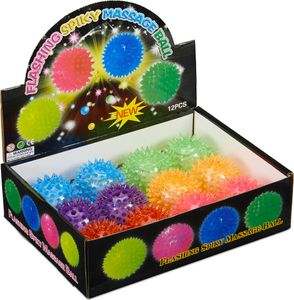 relaxdays LED Igelball 12er Set
