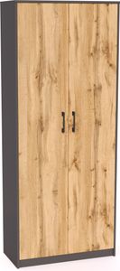 Regalschrank 74 LUCETTE – Graphit / Wotan-Eiche