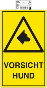 EXACOMPTA Hinweisschild "Vorsicht Hund" gelb/schwarz