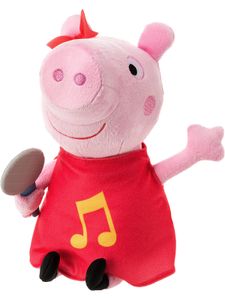 Hasbro Spielwaren Peppa Pig Grunz-mit-mir-Peppa, Singende Plüschpuppe mit rotem Kleid und Schleife, singt 3 Lieder aus der Serie, ab 3 Jahren geeignet Funktionsplüsch Funktionsplüsch auswahlhasbro