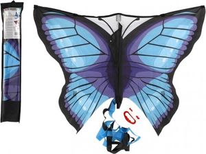 Drak létající motýl nylon 100x70cm v látkovém sáčku 11x58x2cm
