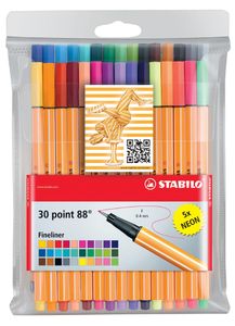 STABILO Fineliner point 88 plastové puzdro na 30 pier