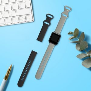 kwmobile 2x Sportarmband kompatibel mit Huami Amazfit Bip / Bip Lite Armband - Fitnesstracker Band Set aus TPU Silikon